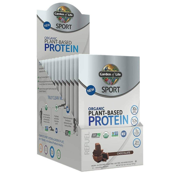  Garden of Life Sport Organic Plant-Based Protein 12 Count 