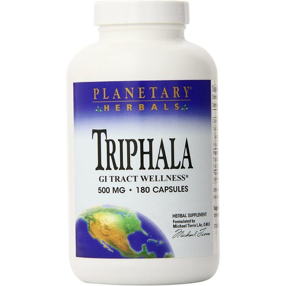  Planetary Herbals Triphala 500mg 180 Caps (Ayurvedic Formula) 