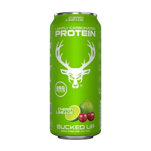  Bucked Up Cherry Limeade Protein Soda Single Can 